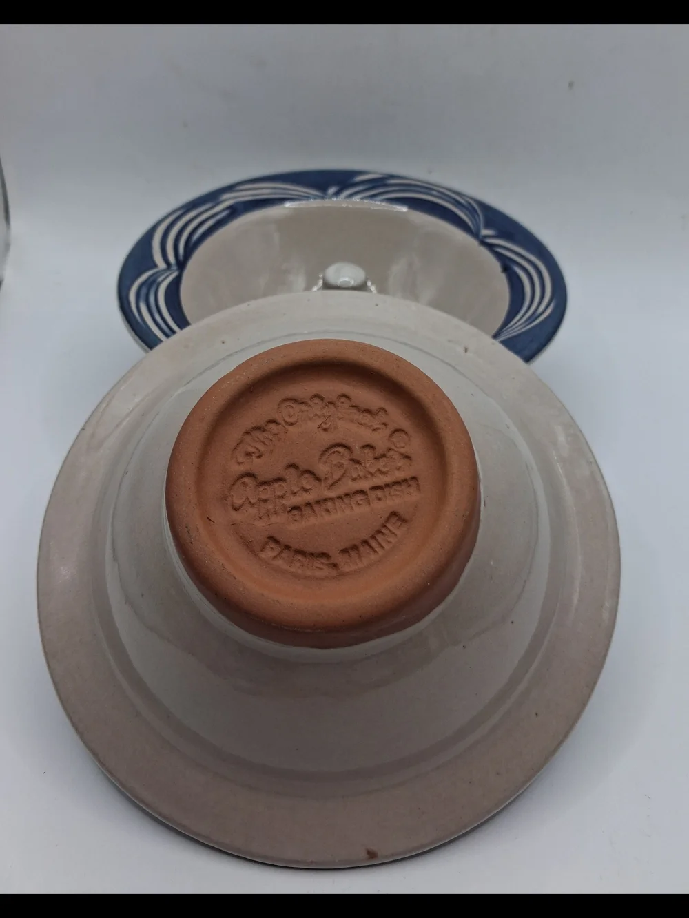 Pair of Stoneware Apple Bakers 6.25